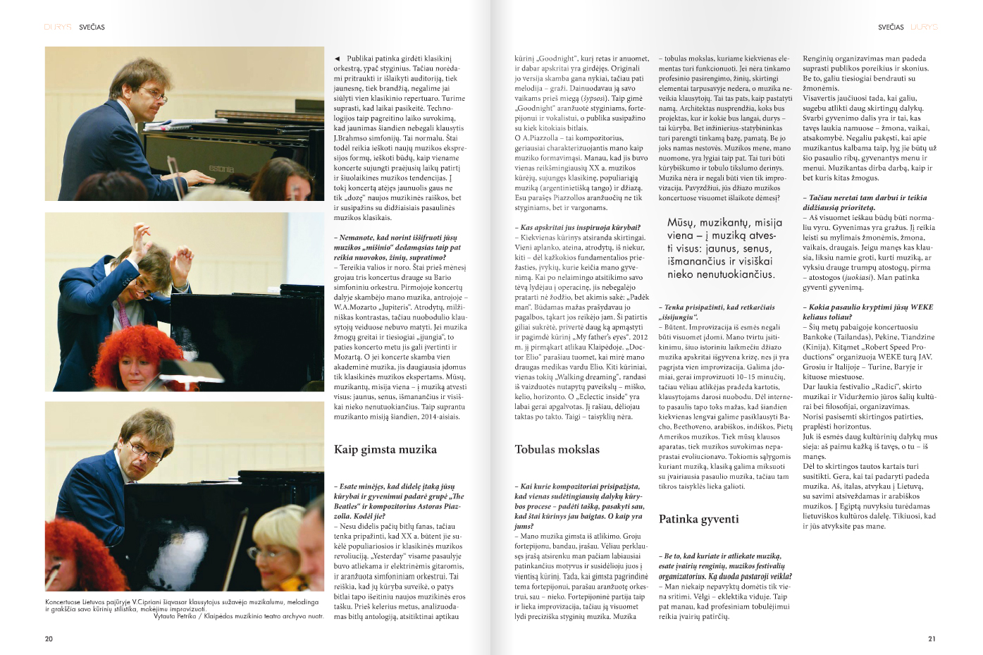 article of the Duris (Lithuania) August 2014 -